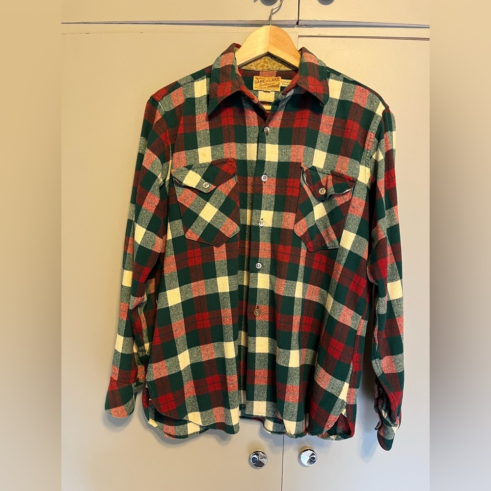 Game and Lake Men's Vintage Plaid Shirt Sz M / L